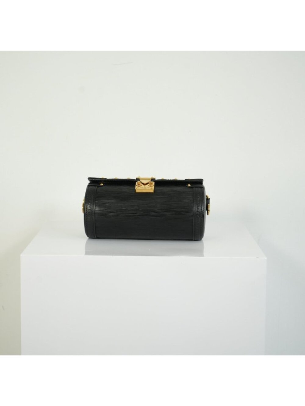 Louis Vuitton Black Epi Leather Papillon Trunk Bag Gold Hardware